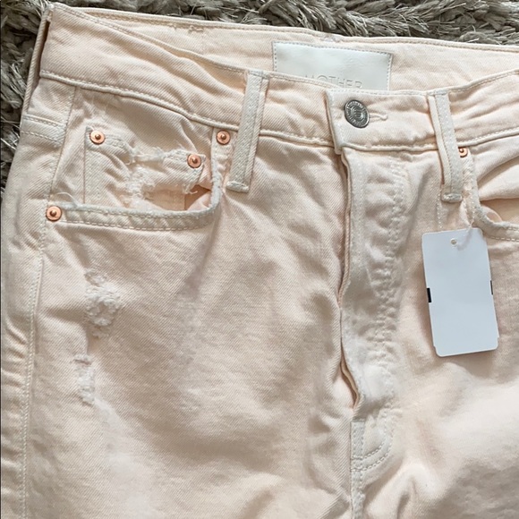 NWT Mother The Tomcat Chew Peach Jeans Size 26 - Picture 7 of 15